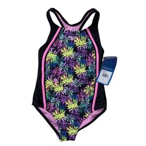 Speedo Girls Size Medium Racerback Swimsuit UPF‎ Protection NWT